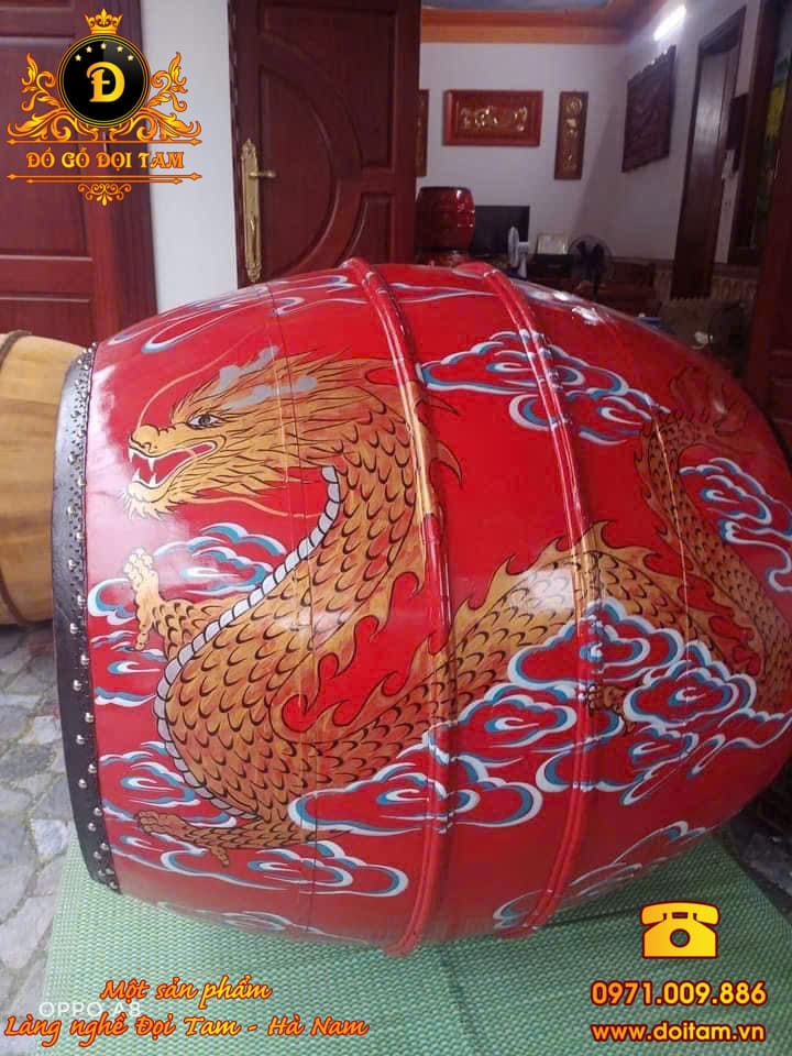 trống đình chùa vẽ rồng 100/80