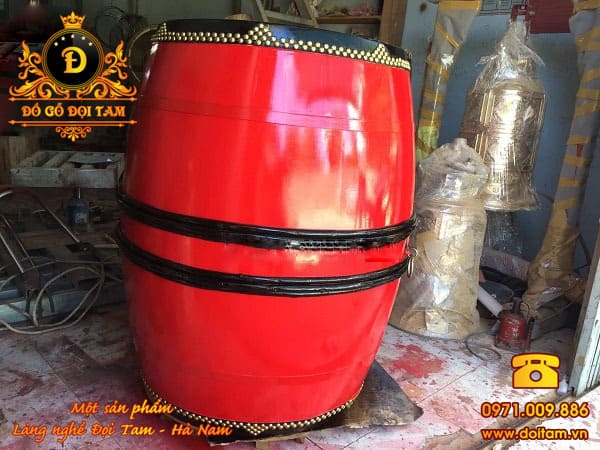 Trống Chùa Gỗ Mít 120/80 – Dáng Trống Bát Nhã Miền Nam, Âm Vang Trang Nghiêm