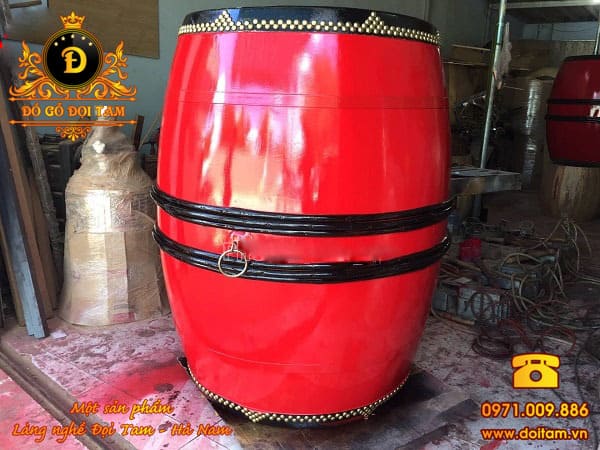 Trống Chùa Gỗ Mít 120/80 – Dáng Trống Bát Nhã Miền Nam, Âm Vang Trang Nghiêm