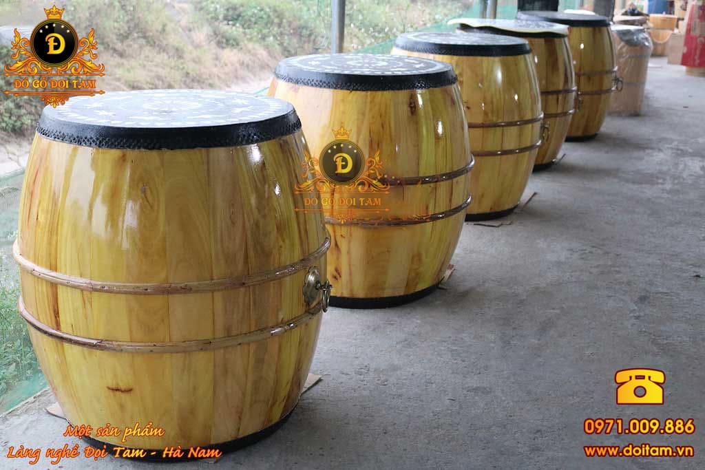Trống hội cao cấp mộc phủ PU 80/60 – Âm vang mạnh mẽ cho mọi lễ hội truyền thống