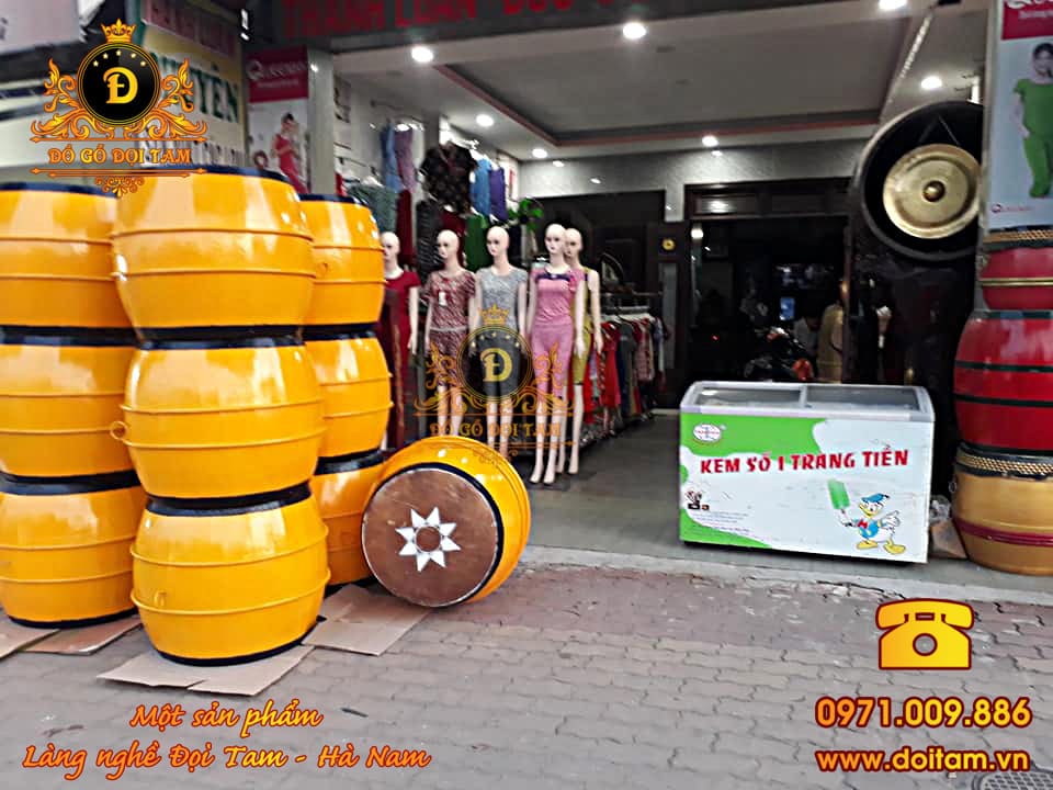 Trống hội gỗ mít 60/60 – Âm thanh chắc tiếng, lựa chọn tối ưu cho lễ hội truyền thống