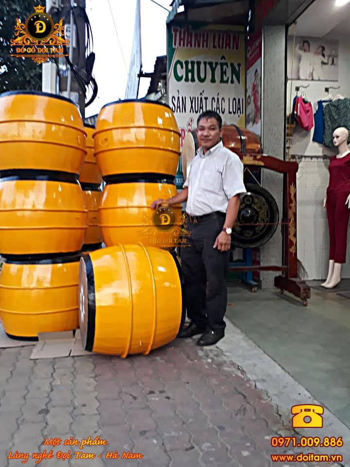 Trống hội gỗ mít 60/60 – Âm thanh chắc tiếng, lựa chọn tối ưu cho lễ hội truyền thống