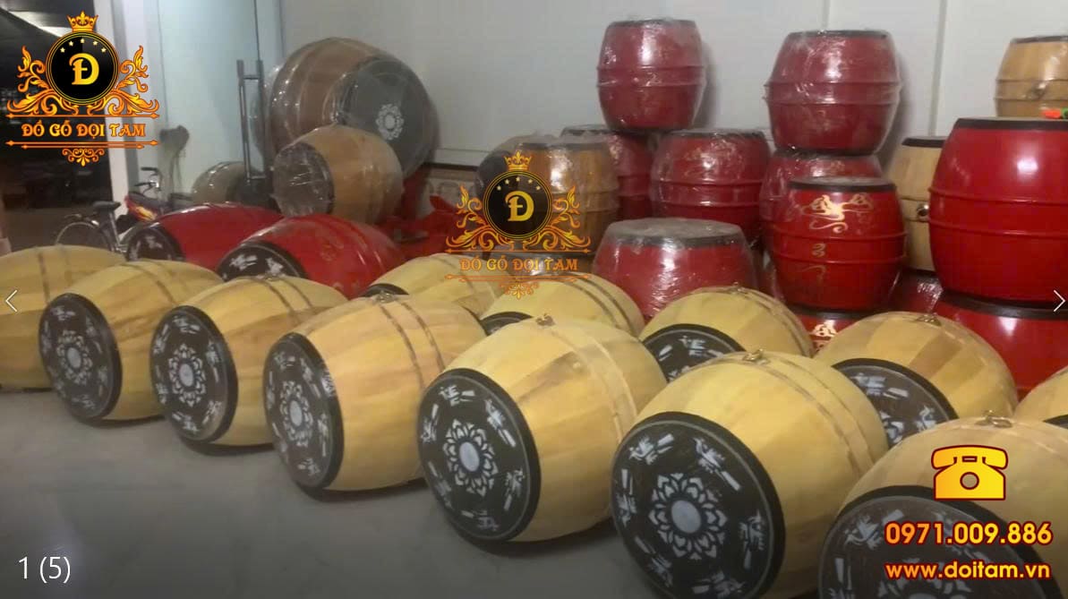 Trống hội cao cấp mộc phủ PU 80/60 – Âm vang mạnh mẽ cho mọi lễ hội truyền thống