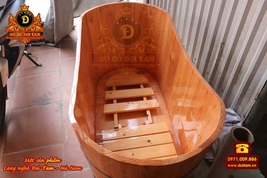 Sản xuất bồn tắm gỗ hộ gia đình tại làng nghề Đọi Tam - Đặt mua bồn tắm gỗ spa ☎ 0971.009.886 #bontamgo #thunggo #doitam #duytien #hanam #vietnam #dogodoitam