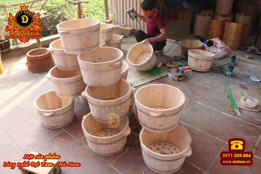 Cơ sở sản xuất chậu gỗ tại Nghệ An