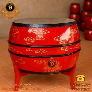 Trống hội gỗ mít da trâu 80/80 – Trống chủ dẫn nhịp cho dàn trống lễ hội